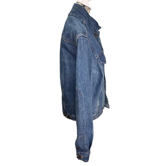 Vintage Calvin Klein Denim Jacket, Medium Wash, Made in USA, Womens SZ L - Picture 5 of 13